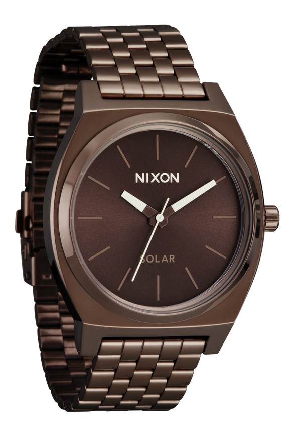 Nixon Time Teller Solar Watch | Chocolate / Cappuccino | Unisex Light-Powered