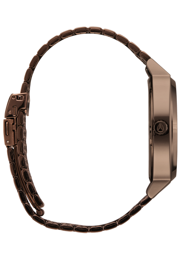 Nixon Time Teller Solar Watch | Chocolate / Cappuccino | Unisex Light-Powered