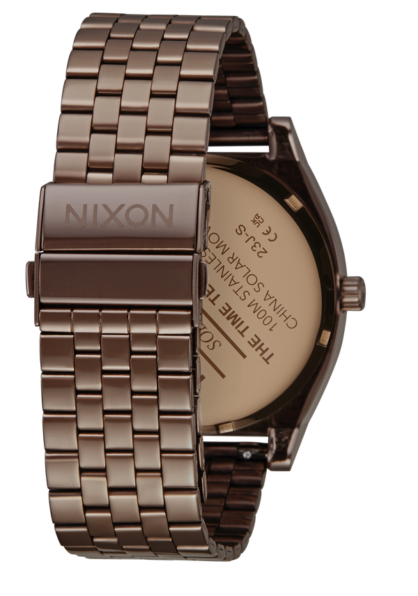 Nixon Time Teller Solar Watch | Chocolate / Cappuccino | Unisex Light-Powered