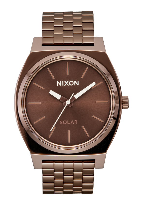 nixon Time Teller Solar Watch | Chocolate / Cappuccino | Unisex Light-Powered