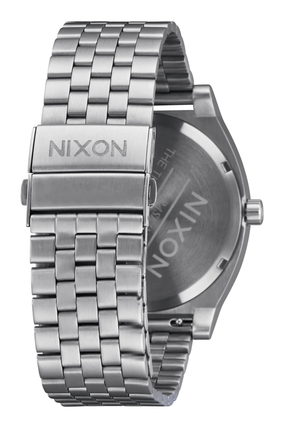 Nixon Time Teller Solar Watch | Silver / Jade Sunray | Unisex Light-Powered