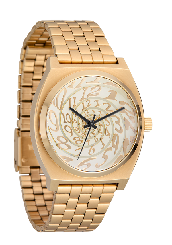 Nixon Time Teller Watch | 4th Dim Gold / Vintage White | Unisex Stainless Steel Analog