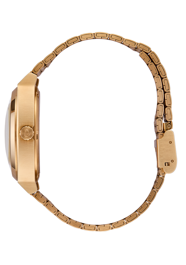 Nixon Time Teller Watch | 4th Dim Gold / Vintage White | Unisex Stainless Steel Analog