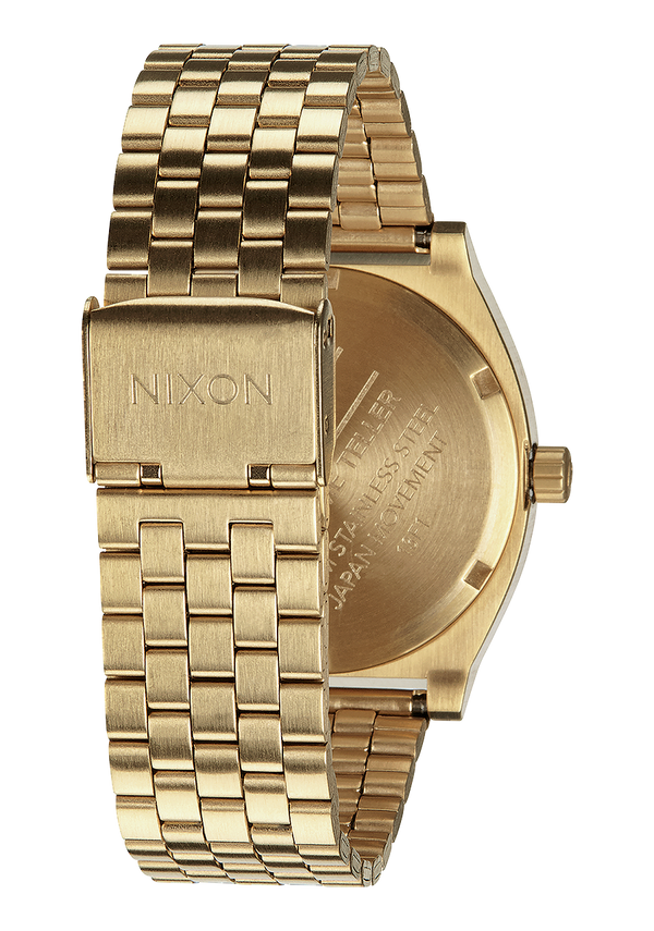 Nixon Time Teller Watch | All Light Gold / Cobalt | Unisex Stainless Steel Analog
