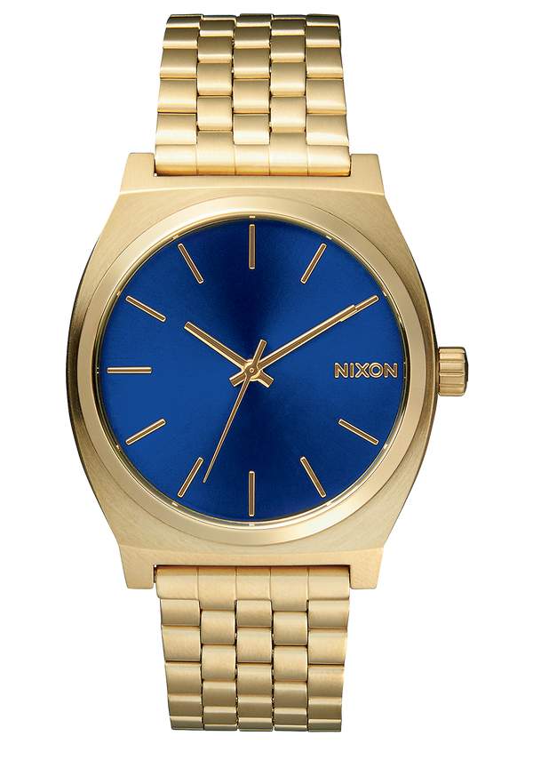 nixon Time Teller Watch | All Light Gold / Cobalt | Unisex Stainless Steel Analog