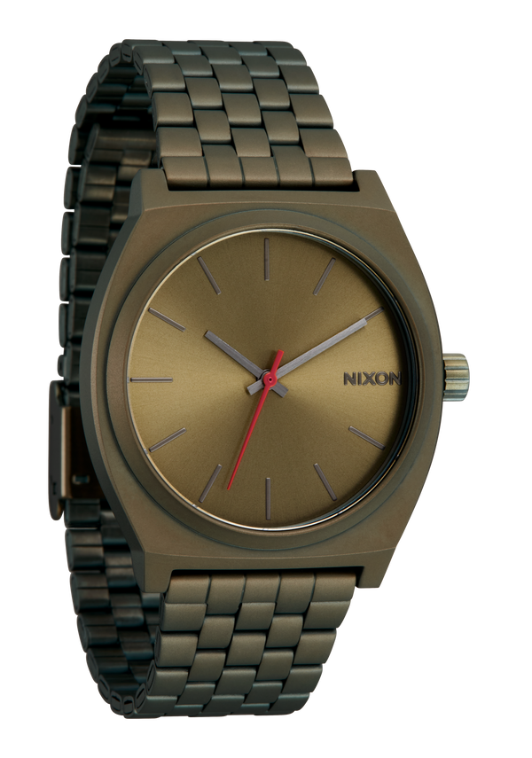 Nixon Time Teller Watch | Dark Olive / Dark Olive | Unisex Stainless Steel Analog