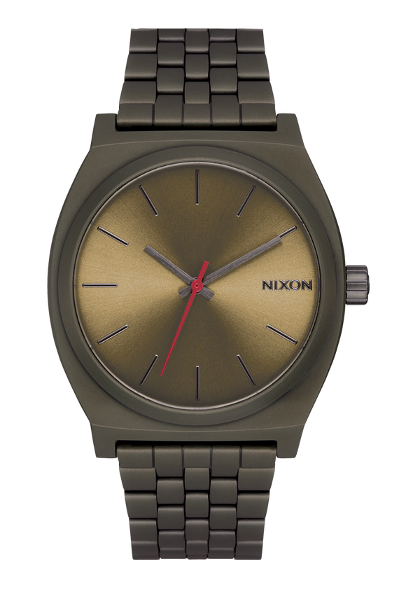 nixon Time Teller Watch | Dark Olive / Dark Olive | Unisex Stainless Steel Analog