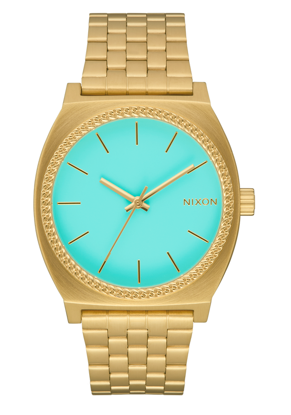 nixon Time Teller Watch | Gold / Turquoise / Gold | Unisex Analog Watch