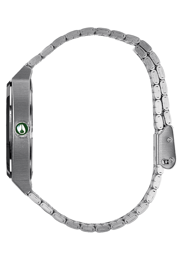 Nixon Time Teller Watch | Green Sunray | Unisex Silver Watch With Green Face
