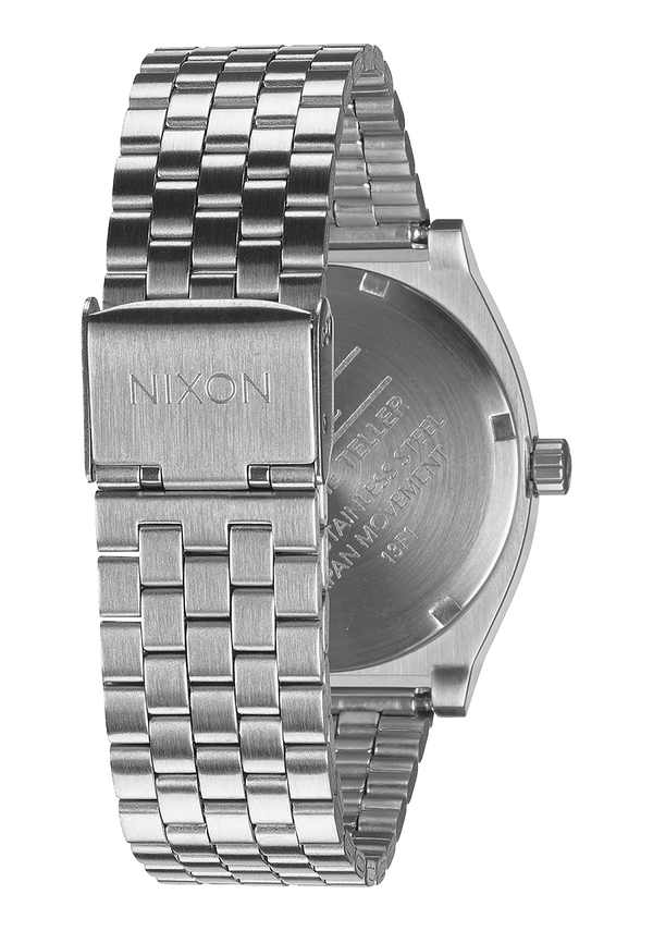 Nixon Time Teller Watch | Green Sunray | Unisex Silver Watch With Green Face