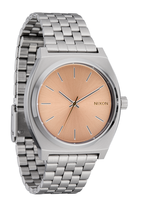 Nixon Time Teller Watch | Silver / Coral | Unisex Analog Watch