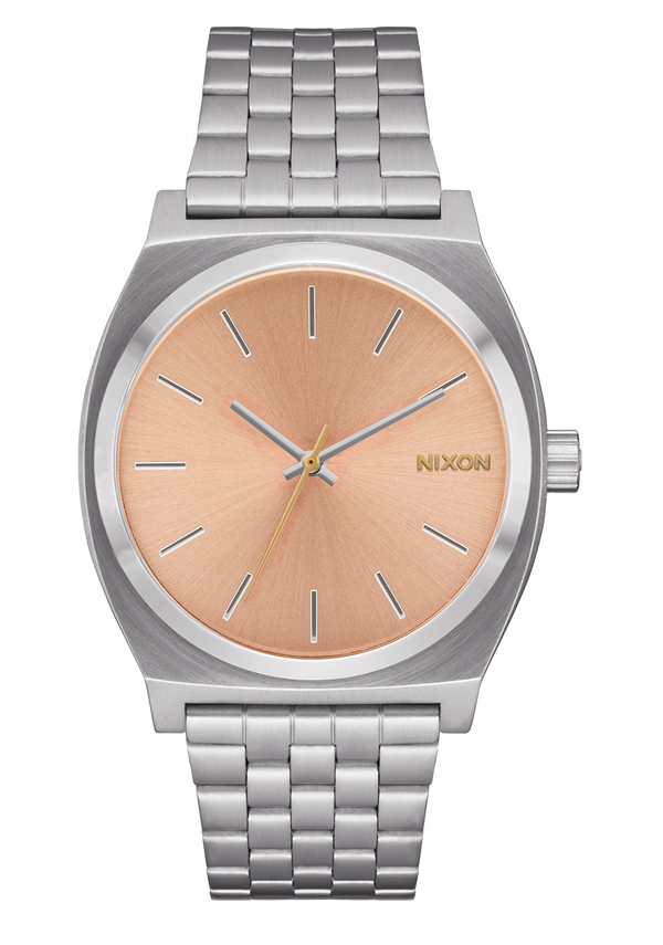 nixon Time Teller Watch | Silver / Coral | Unisex Analog Watch