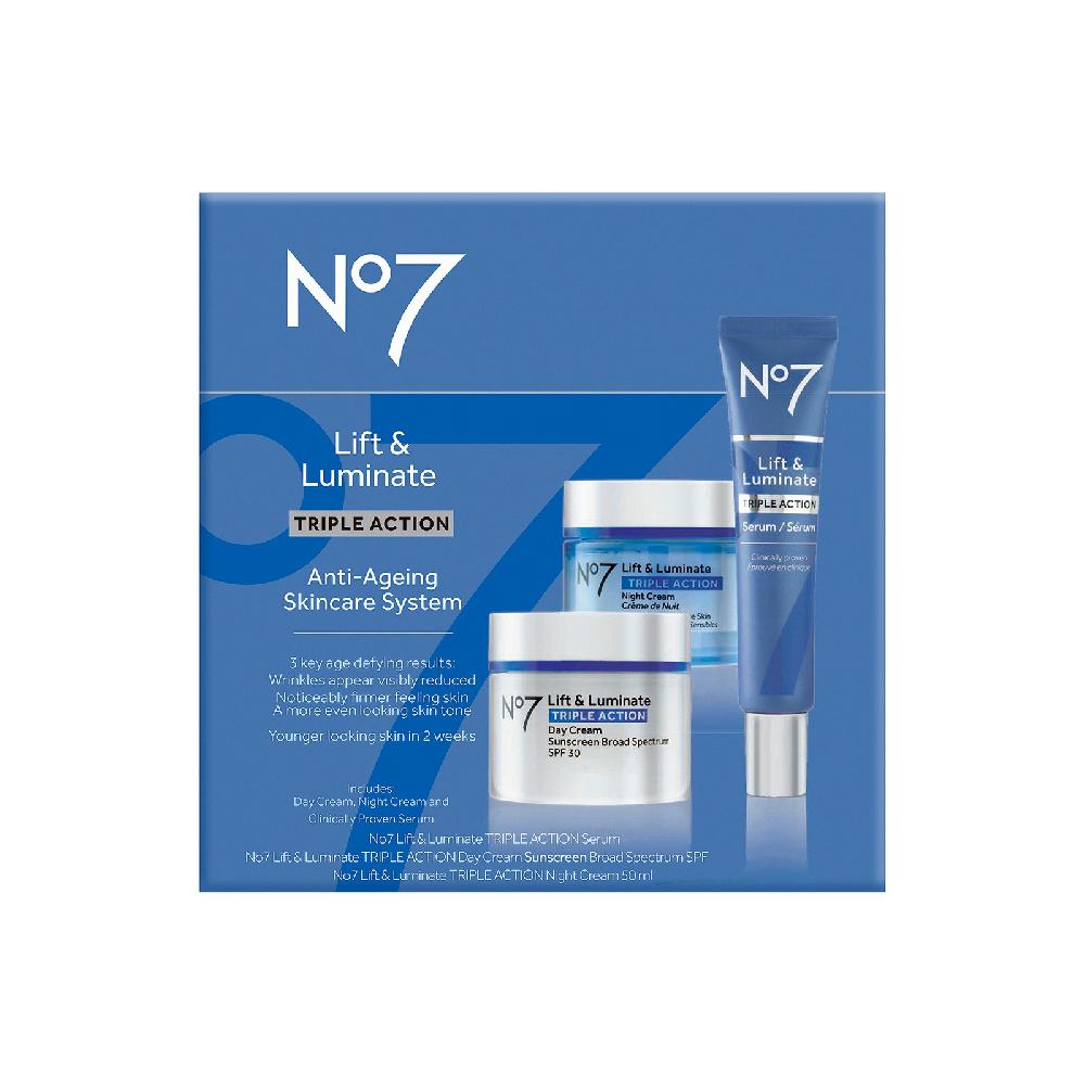 No7 Lift & Luminate Triple Action 3-Piece Skincare System