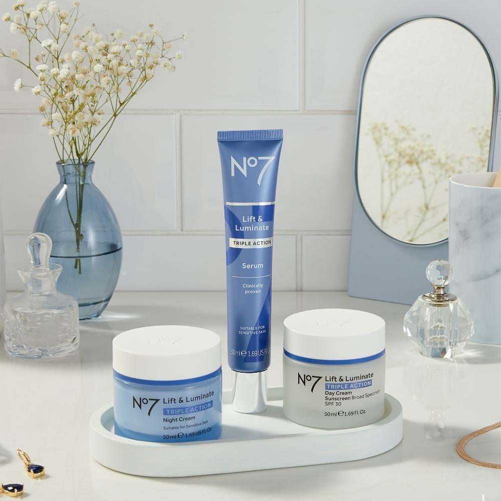 No7 Lift & Luminate Triple Action 3-Piece Skincare System