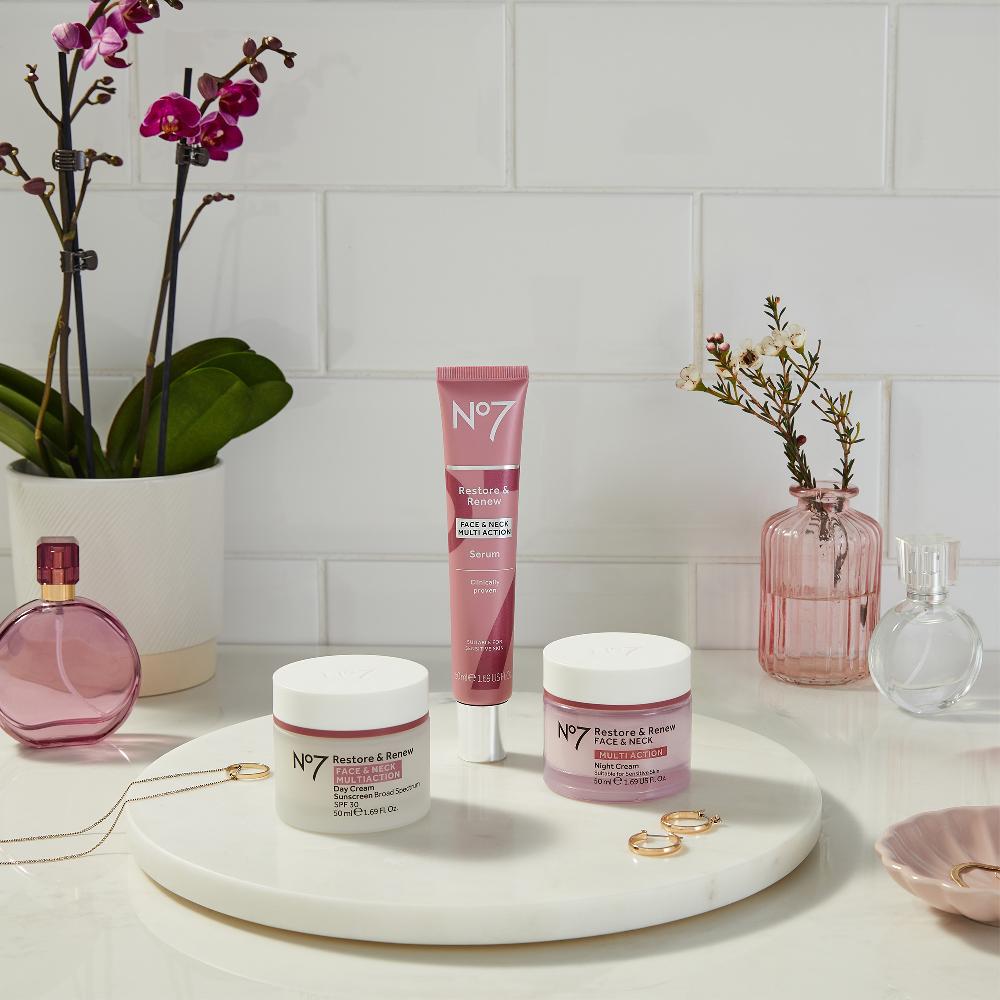 No7 Restore & Renew Multi Action Face & Neck Skincare System