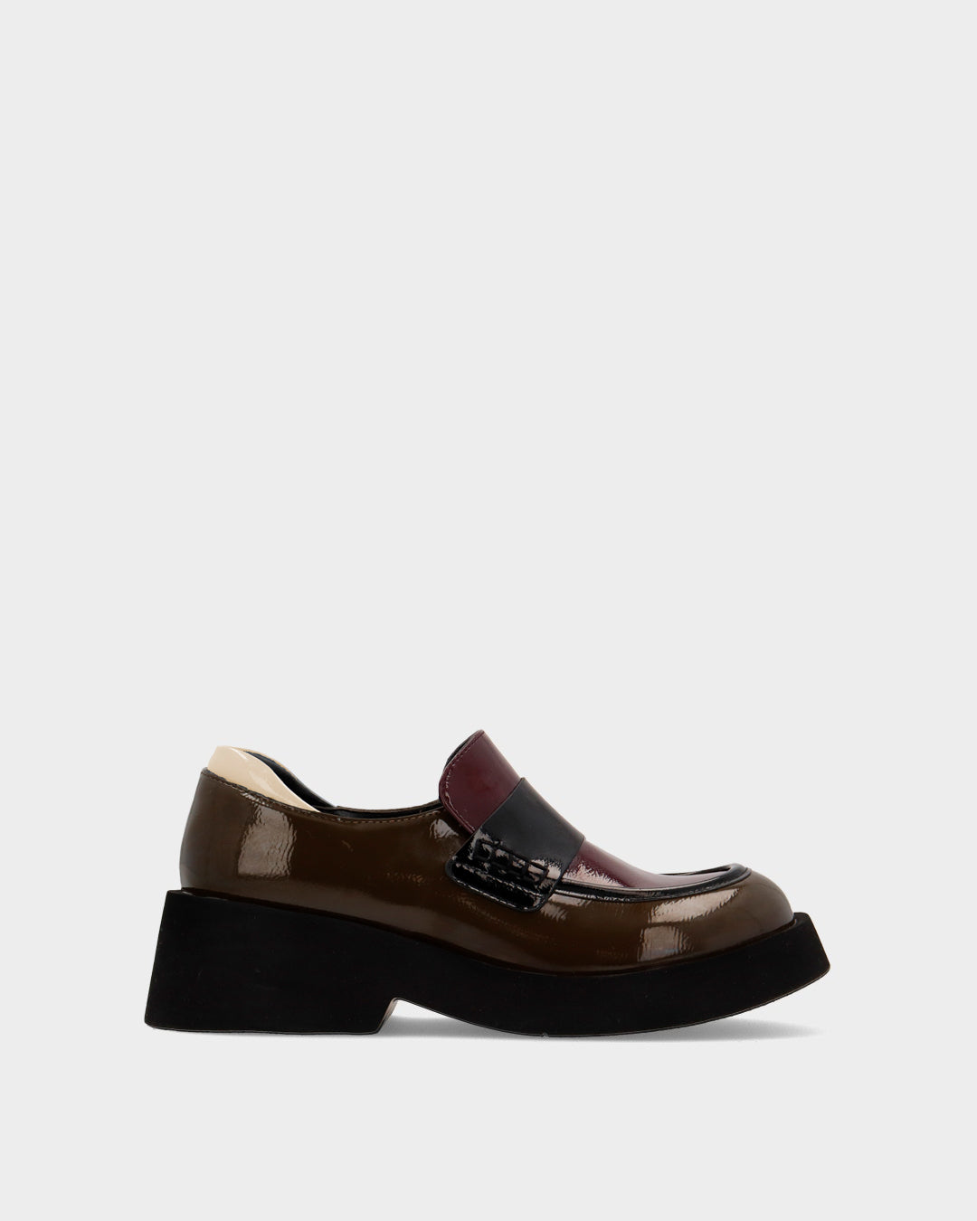 noa harmon Coffee Kaki burdeos y beige