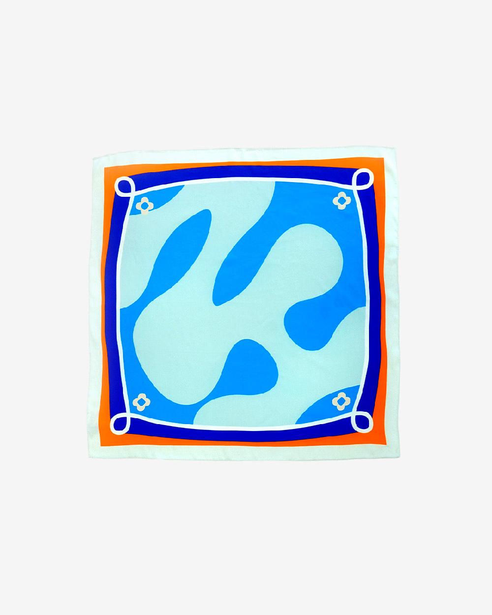 noa harmon NH BLUE SILK SCARF