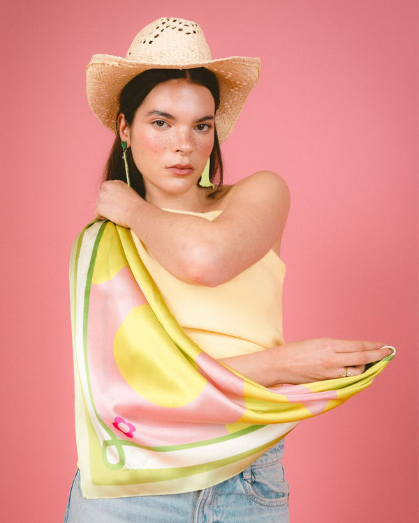 Noa Harmon NH SILK SCARF PINK