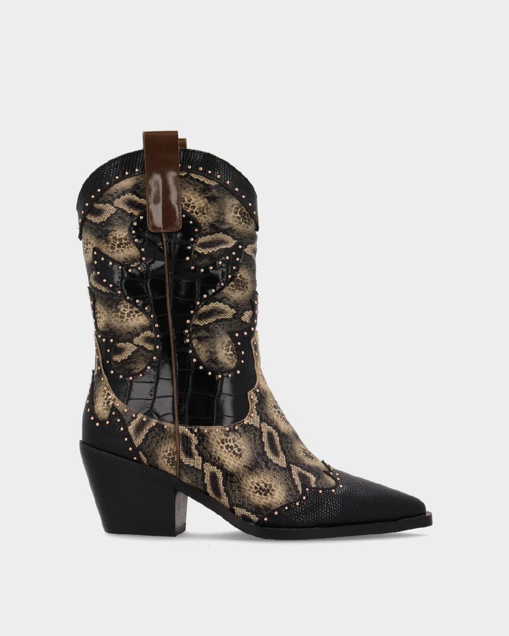 noa harmon Rosario Animal print y negro