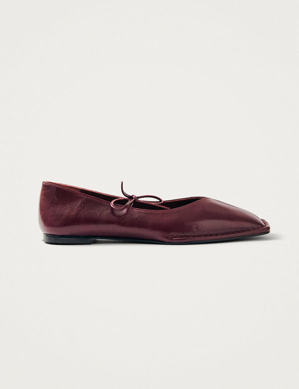 nobody’s child Alohas Burgundy Leather Ballet Flats