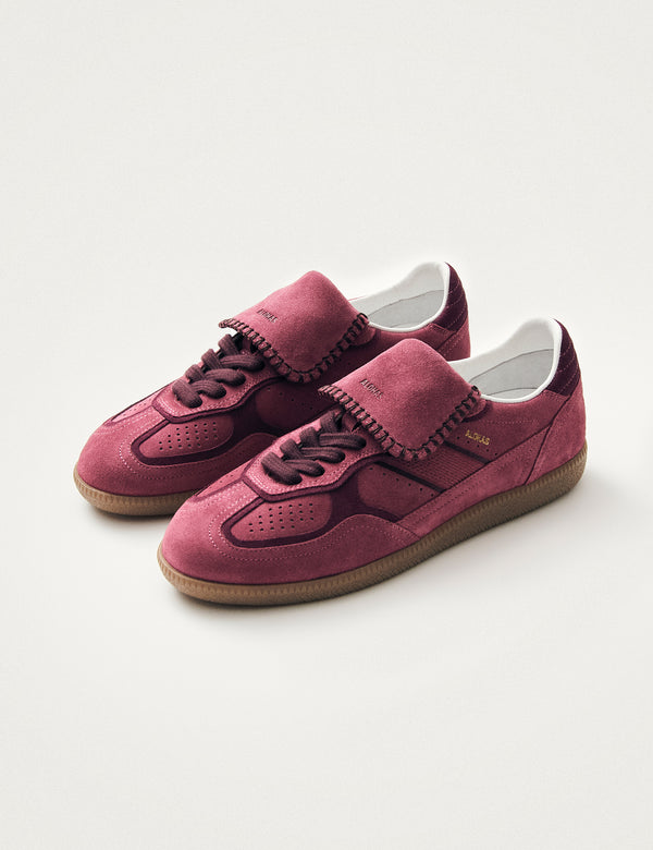 Nobody’s Child Alohas Club Suede Rasberry Leather Trainers
