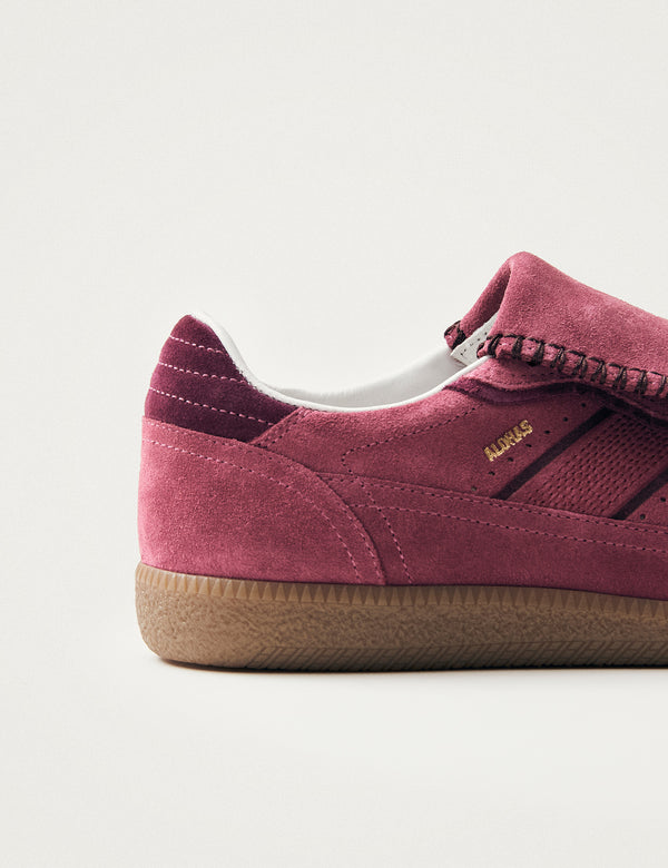 Nobody’s Child Alohas Club Suede Rasberry Leather Trainers
