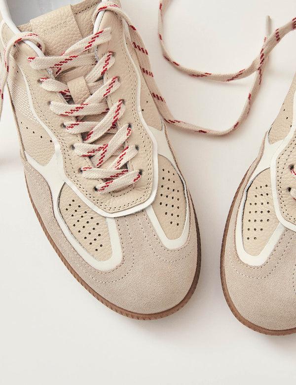 Nobody’s Child Alohas Rife Grain Cream Leather Trainers