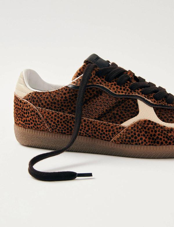 Nobody’s Child Alohas Rife Soft Tan Leopard Leather Trainers