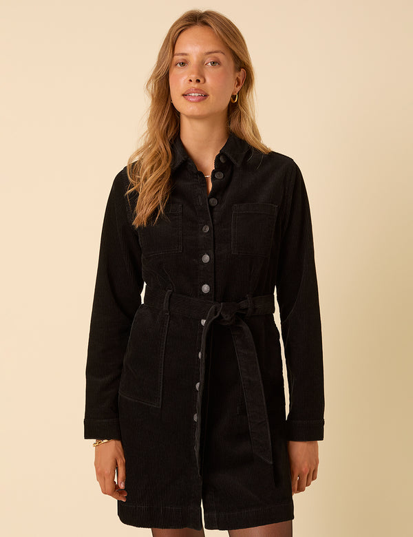 nobody’s child Black Cord Long Sleeve Finchley Mini Dress