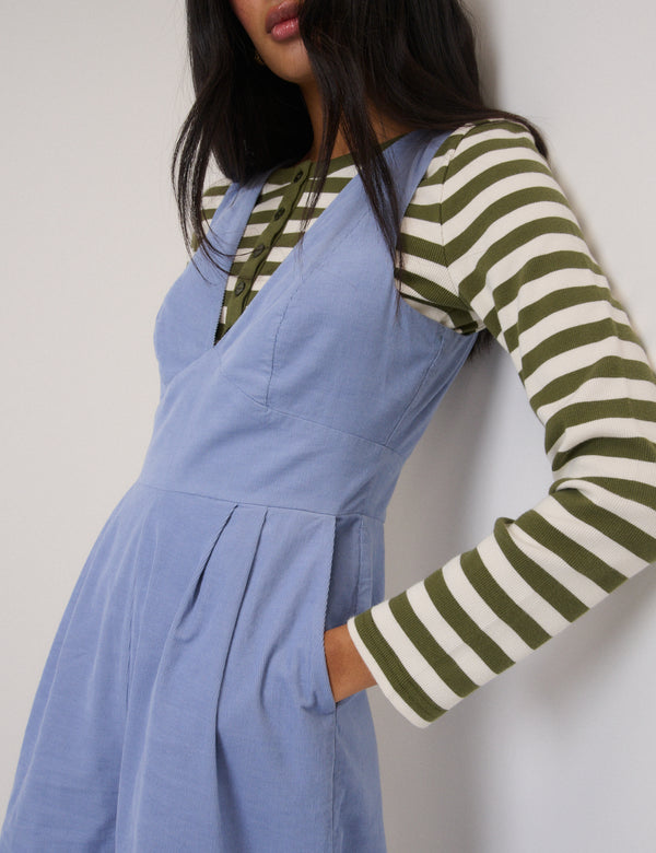 Nobody’s Child Blue Cord Sleeveless Arizona Jumpsuit