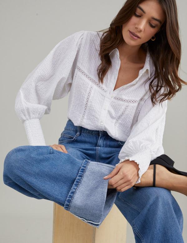 Nobody’s Child Blue High Rise Islington Turn Up Jeans