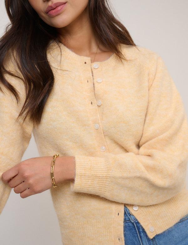 nobody’s child Butter Yellow Barrel Sleeve Cardigan
