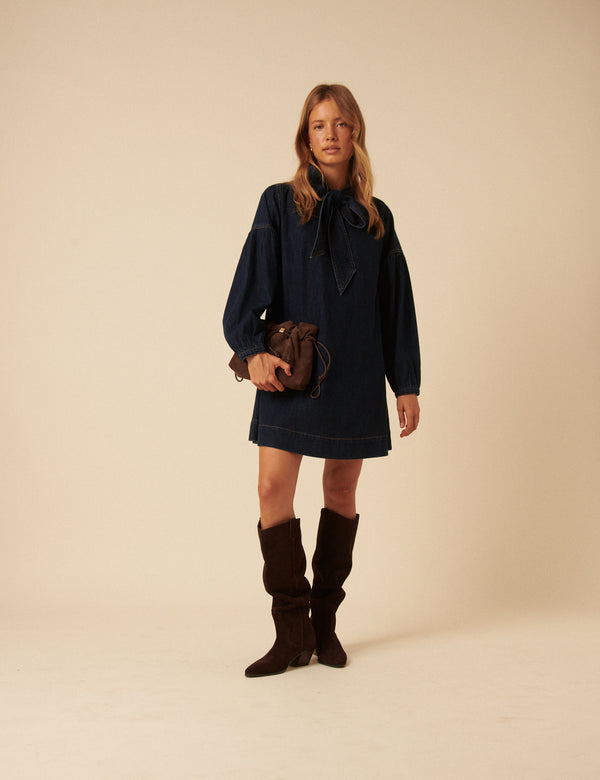 Nobody’s Child Chocolate Brown Suede Western Knee High Boots