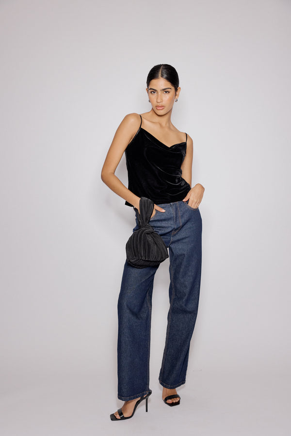 nobody’s child Dark Blue High Rise Kingston Straight Leg Jeans