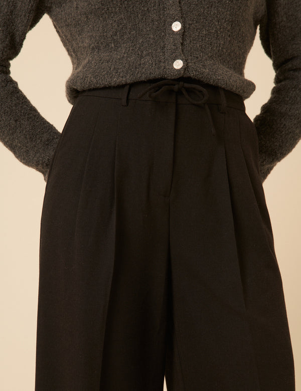 Nobody’s Child Dark Grey Wide Leg Tailored Trousers