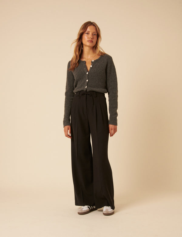 nobody’s child Dark Grey Wide Leg Tailored Trousers