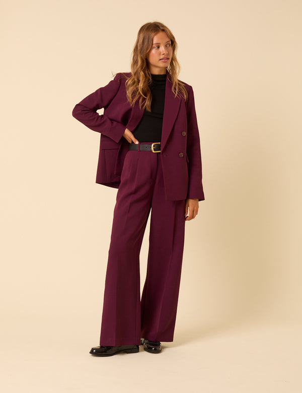Nobody’s Child Deep Purple Double Breasted Tailored Blazer