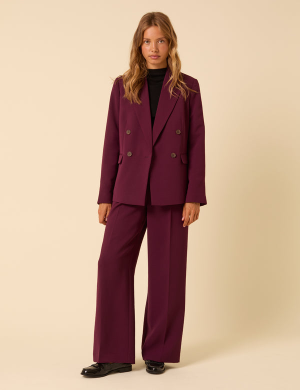 Nobody’s Child Deep Purple Double Breasted Tailored Blazer