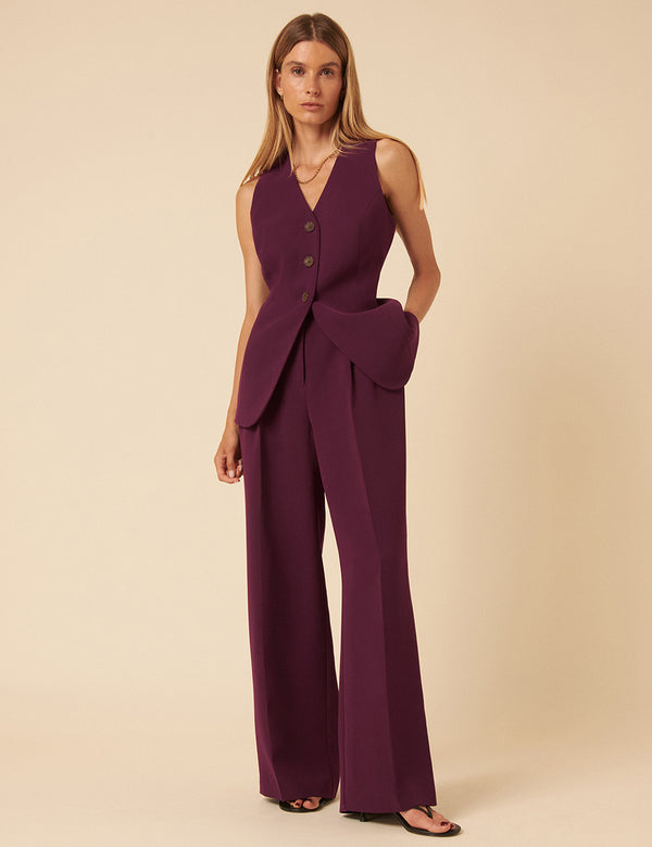 nobody’s child Deep Purple Jax Pleated Tailored Trousers
