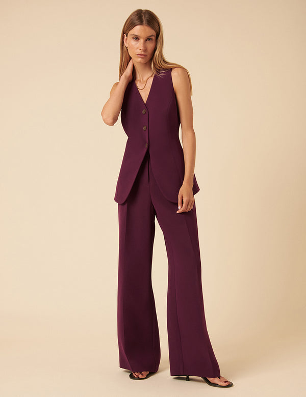 Nobody’s Child Deep Purple Tailored Longline Waistcoat