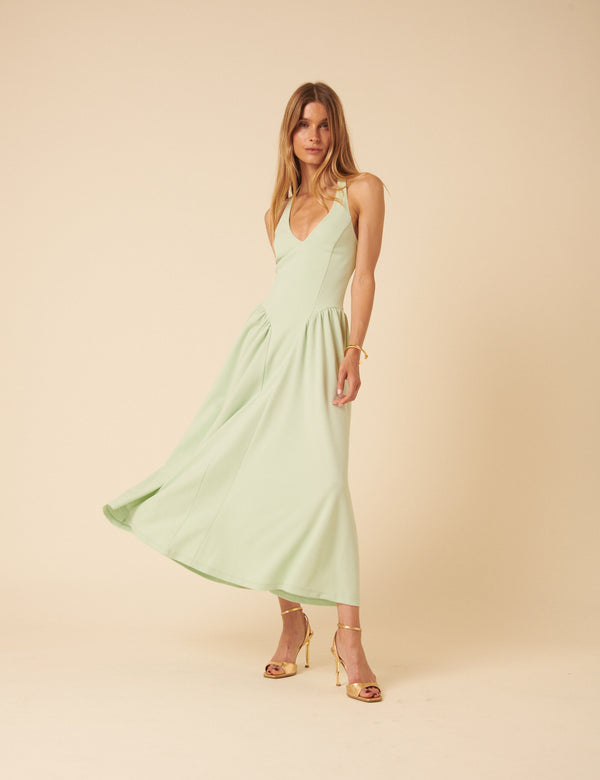 nobody’s child Mint Green Halter Neck Amie Midi Dress
