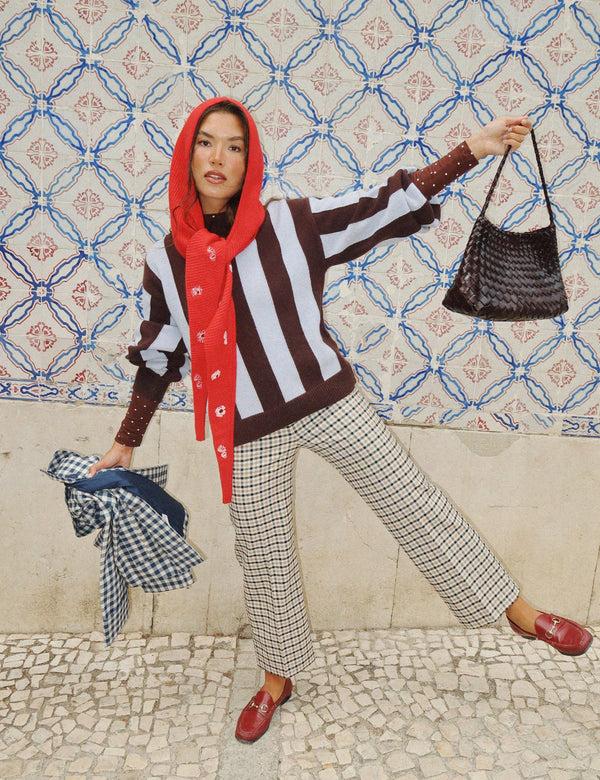 nobody’s child NC x TBCo Red Floral Wool Triangle Hood