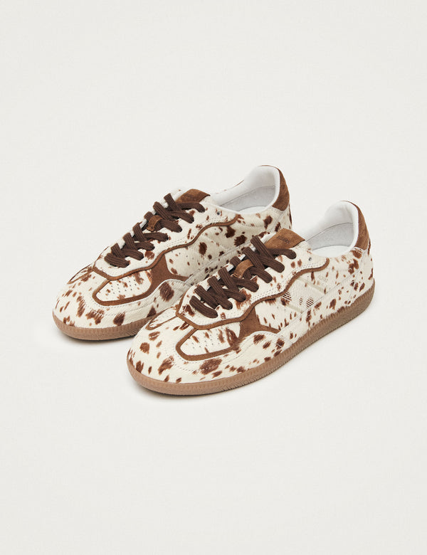 Nobody’s Child Alohas Cow Print Leather Trainers