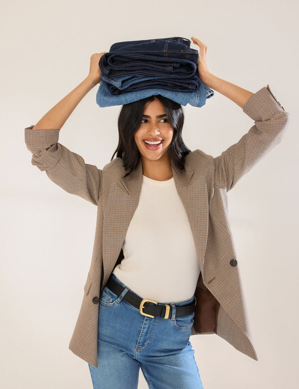 Nobody’s Child Beige Heritage Check Blazer