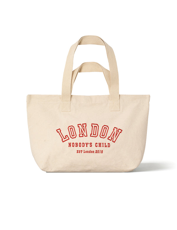 Nobody’s Child Beige London Logo Canvas Tote Bag