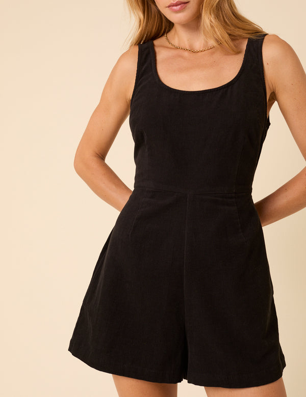 Nobody’s Child Black Cord Playsuit