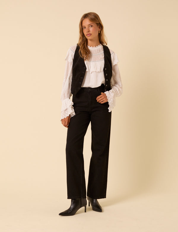 Nobody’s Child Black Cord Waistcoat