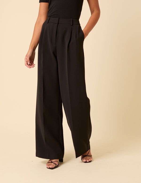 Nobody’s Child Black Jax Tailored Crepe Trousers