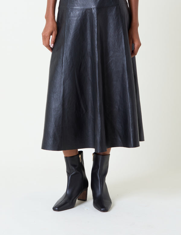 nobody’s child Black Leather Ankle Boots