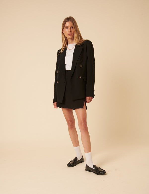 nobody’s child Black Tailored Mini Skirt